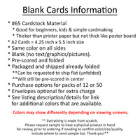 White A2 Folded Cards - 12 or 50 (Blank)