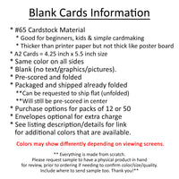 Blue A2 Folded Cards - 12 or 50 (Blank)
