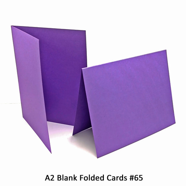 Purple A2 Folded Cards - 12 or 50 (Blank)