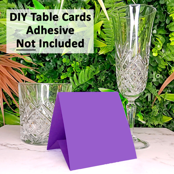 12 Pack - Purple DIY Table Tent Card