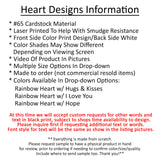 Heart Shapes Printed Design Rainbow - 12 per order (Pricing for sizes vary)