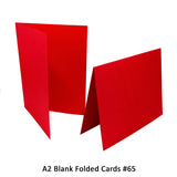 Red A2 Folded Cards - 12 or 50 (Blank)