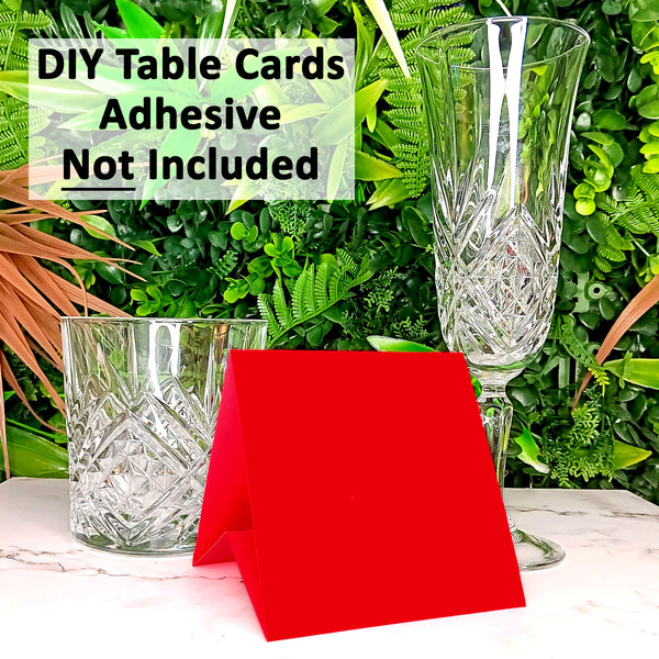 12 Pack - Red DIY Table Tent Card