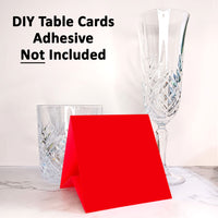 12 Pack - Red DIY Table Tent Card