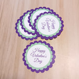 Scallop Circle Shapes Printed Design - 12 per order (Pricing for sizes vary)