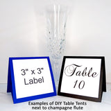 12 Pack - Light Yellow DIY Table Tent Card