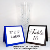 12 Pack - Light Blue DIY Table Tent Card