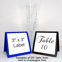 12 Pack - Blue DIY Table Tent Card