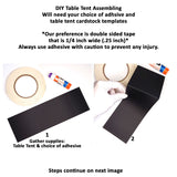 12 Pack - White DIY Table Tent Card