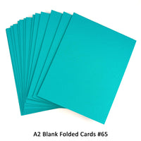 Teal A2 Folded Cards - 12 or 50 (Blank)