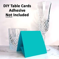 12 Pack - Teal DIY Table Tent Card