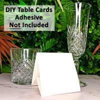 12 Pack - White DIY Table Tent Card