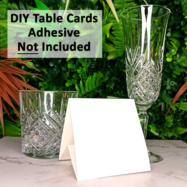 12 Pack - White DIY Table Tent Card