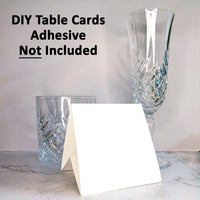12 Pack - White DIY Table Tent Card