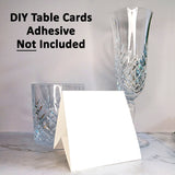 12 Pack - White DIY Table Tent Card