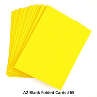 Yellow A2 Folded Cards - 12 or 50 (Blank)