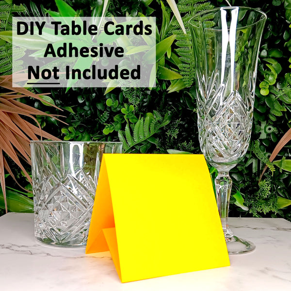 12 Pack - Yellow DIY Table Tent Card