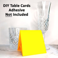 12 Pack - Yellow DIY Table Tent Card