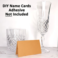 25 Pack - Kraft Brown DIY Table Tent Name Cards