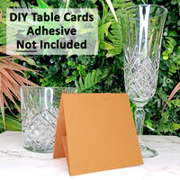 12 Pack - Kraft Brown DIY Table Tent Card