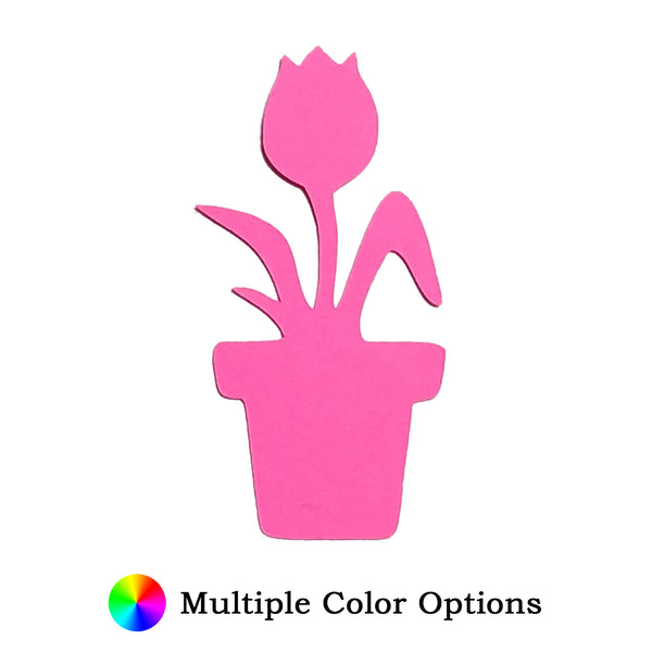 Tulip Potted Flower Die Cut Shape - 25 per order (Pricing for sizes vary)