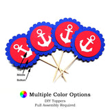 Anchor DIY Cupcake Toppers (12 kits per order)