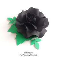 Black Paper Rose DIY Set - 12 per order (Pricing for sizes vary)