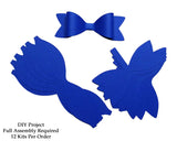 Blue Paper Bow DIY Set - 12 per order (Pricing for sizes vary)