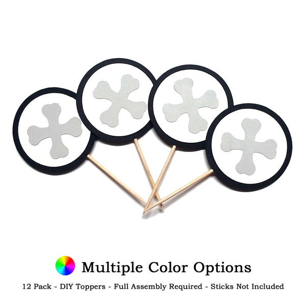 Crossbone DIY Cupcake Toppers (12 kits per order)