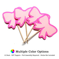 Bow DIY Cupcake Topper (12 kits per order)