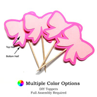 Bow DIY Cupcake Topper (12 kits per order)
