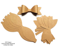 Brown DIY Paper Bow Kits - 12 per order (Pricing for sizes vary)
