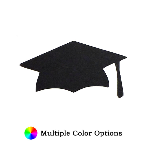 Graduation Cap Die Cut Shape - 25 per order (Pricing for sizes vary)
