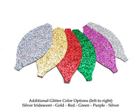 Green Glitter Paper Bow DIY Set - 12 per order (Pricing for sizes vary)