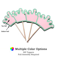 Crown DIY Cupcake Topper (12 kits per order)