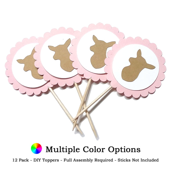 Deer DIY Cupcake Toppers #1 (12 kits per order)