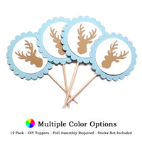 Deer DIY Cupcake Toppers #2 (12 kits per order)