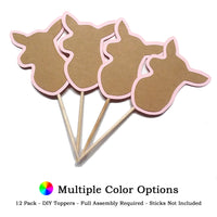 Doe Head DIY Cupcake Topper (12 kits per order)