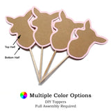 Doe Head DIY Cupcake Topper (12 kits per order)