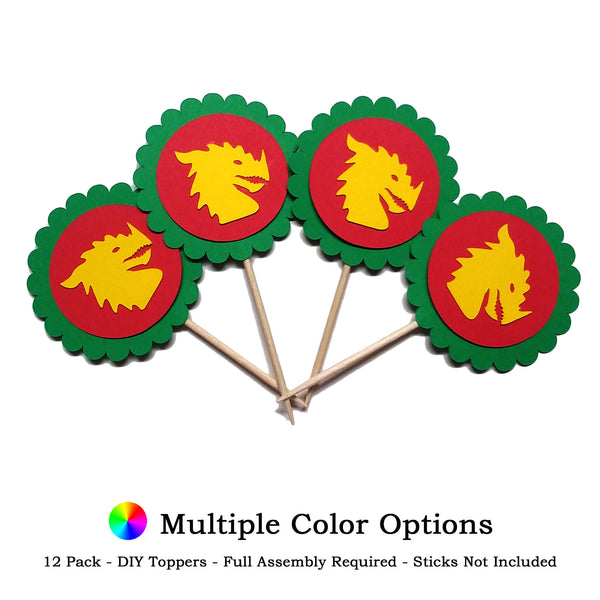 Dragon Head DIY Cupcake Toppers (12 kits per order)