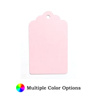 Scallop Top Gift Tags - 3" H x 1.75" W (25 per order)