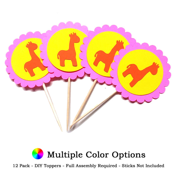 Giraffe DIY Cupcake Toppers (12 kits per order)