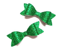 Green Glitter Paper Bow DIY Set - 12 per order (Pricing for sizes vary)
