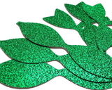 Green Glitter Paper Bow DIY Set - 12 per order (Pricing for sizes vary)