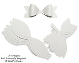 Light Gray Paper Bow DIY Set - 12 per order (Pricing for sizes vary)