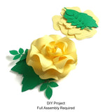 Light Yellow Paper Rose DIY Set - 12 per order (Pricing for sizes vary)