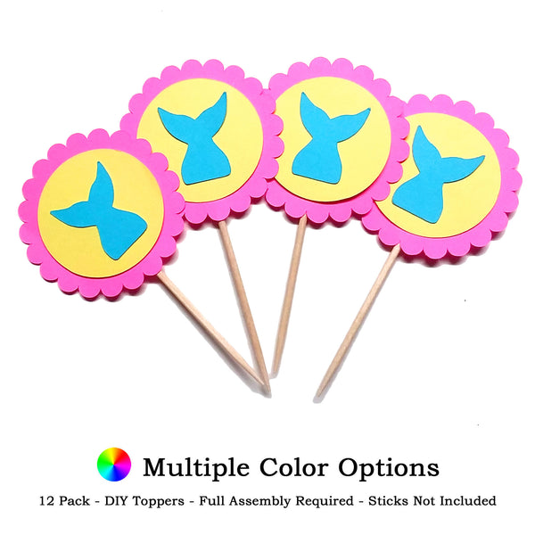 Mermaid Tail DIY Cupcake Toppers (12 kits per order)