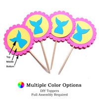 Mermaid Tail DIY Cupcake Toppers (12 kits per order)