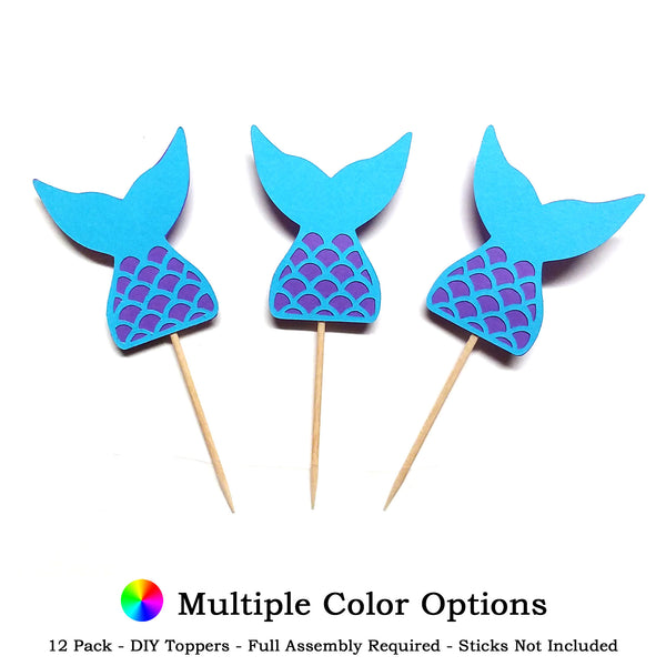 Mermaid Tail DIY Cupcake Topper (12 kits per order)
