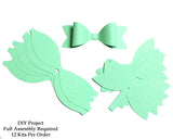 Mint Green Paper Bow DIY Set - 12 per order (Pricing for sizes vary)